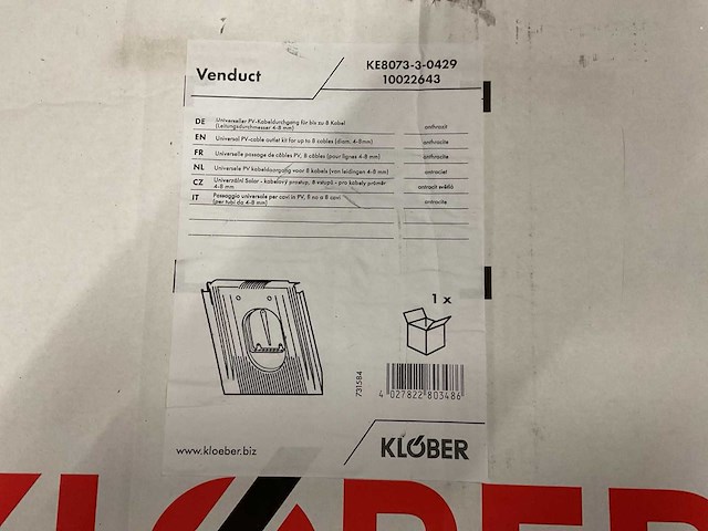 Klöber venduct solar dakdoorvoerpan - afbeelding 3 van  3
