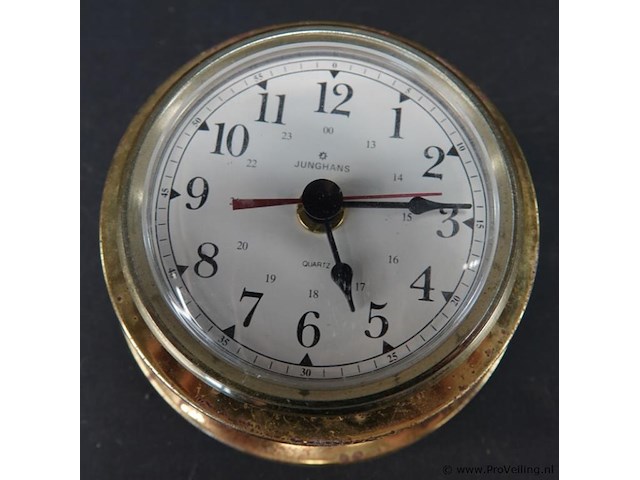 Klok in koperen montuur - afbeelding 2 van  5