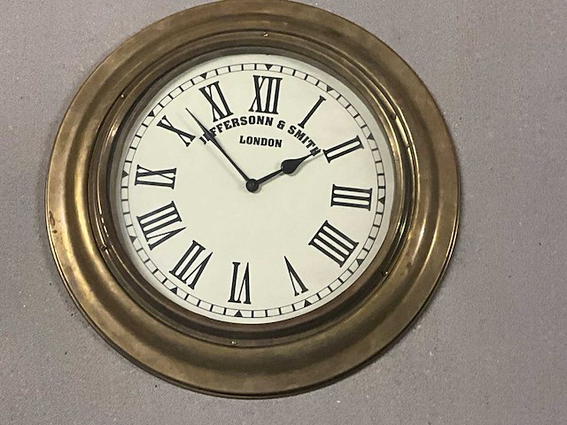 Klok messing look - afbeelding 1 van  2