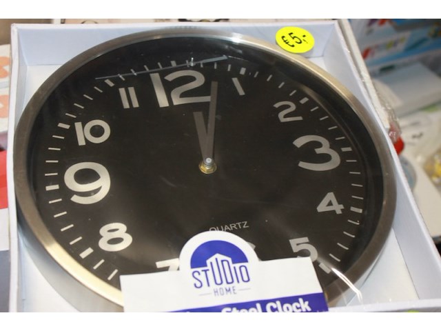 Klok model zwart 1x in ds 14 - afbeelding 3 van  3