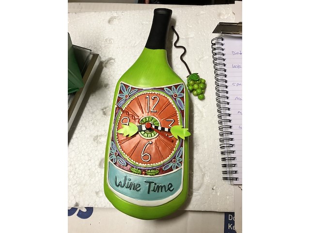 Klok wijnfles, werkt op batterijen, niet meegeleverd - afbeelding 2 van  7