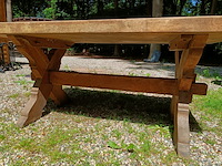 Kloostertafel massief eiken, ca 1950 - afbeelding 3 van  7