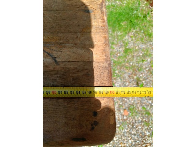 Kloostertafel massief eiken, ca 1950 - afbeelding 4 van  7