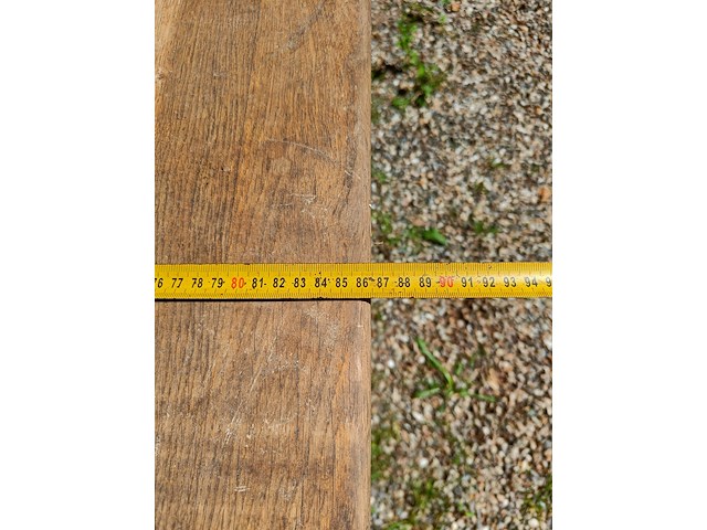 Kloostertafel massief eiken, ca 1950 - afbeelding 5 van  7