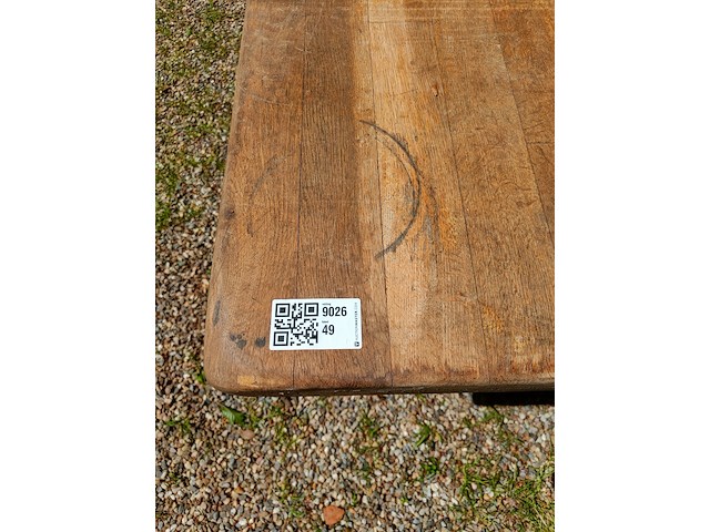 Kloostertafel massief eiken, ca 1950 - afbeelding 7 van  7