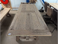 Kloostertafel oud eiken 250x100cm - afbeelding 2 van  2