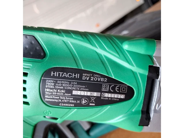 Klopboormachine hitachi, dv 20vb2, bouwjaar 2018 - afbeelding 3 van  7