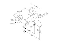 Kludi nova fonte badkraan chroom 205400515 - afbeelding 2 van  4