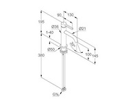 Kludi nova fonte pura wastafelkraan (4x) - afbeelding 2 van  4