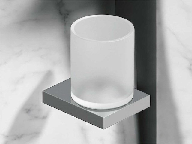 Kludi vela bekerhouder chroom wandbevestiging - afbeelding 1 van  6