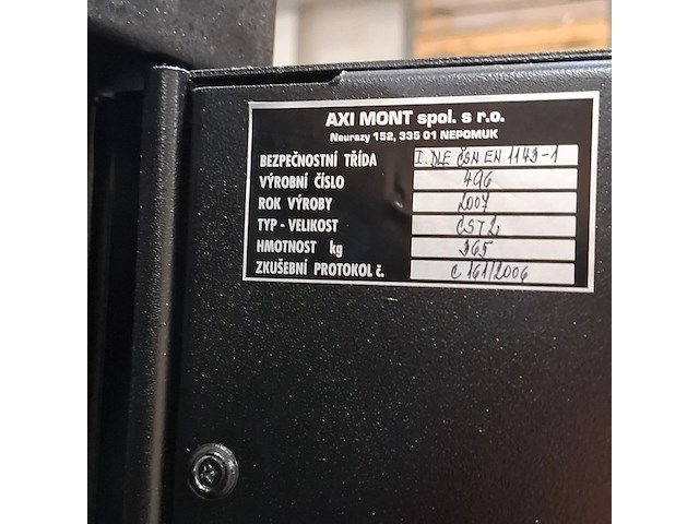 Kluis dubbel deurs, axi mont, cst 2, 2007 - afbeelding 6 van  9