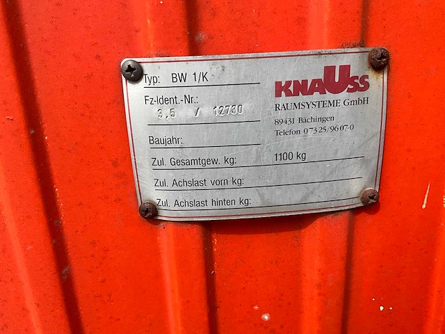 Knaus - bw 1/k - schaftwagen - afbeelding 11 van  15