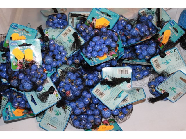 Knikkers mickey blauw 10 zakejes in ds i - afbeelding 4 van  5