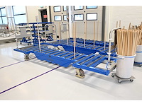 Knoll feinmechanik glas transportwagen inclusief glashouders - afbeelding 3 van  10