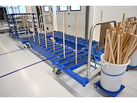 Knoll feinmechanik glas transportwagen inclusief glashouders - afbeelding 2 van  9