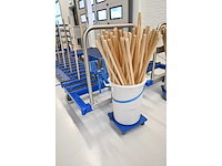 Knoll feinmechanik glas transportwagen inclusief glashouders - afbeelding 7 van  9