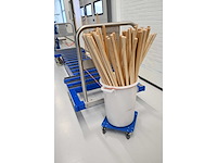 Knoll feinmechanik glas transportwagen inclusief glashouders - afbeelding 7 van  9