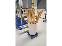 Knoll feinmechanik glas transportwagen inclusief glashouders - afbeelding 8 van  9