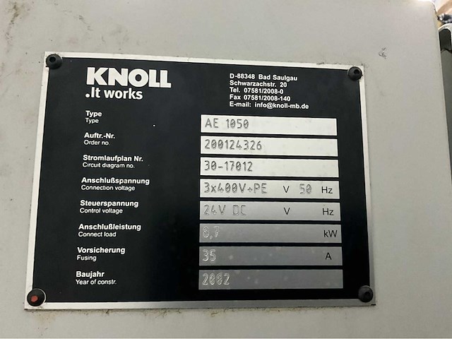 Knoll vrf 250/1200 koelvloeistoffiltermachine - afbeelding 2 van  10