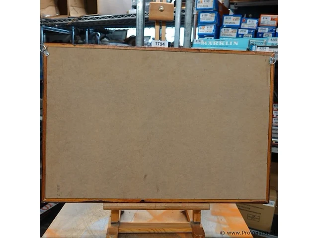 Knopenbord (ook wel een zeemansknopenvitrine of shadow box genoemd) achter glas in een houten lijst - afbeelding 7 van  7