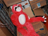 Knuffel aap rood 3 stuks