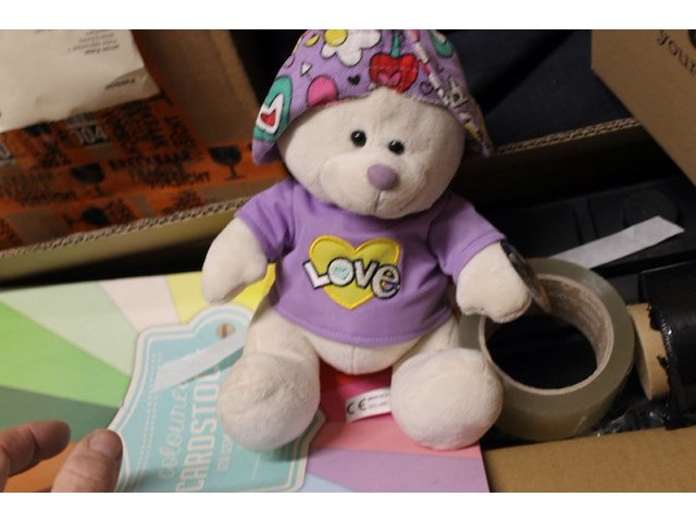 Knuffel beer wit 1x in ds k1 - afbeelding 2 van  3