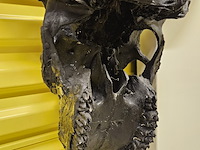 Koeienschedel decoratief, glaswerk, zwart - afbeelding 3 van  4