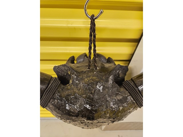 Koeienschedel decoratief, glaswerk, zwart - afbeelding 4 van  4