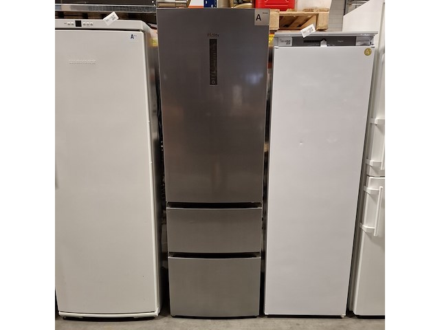 Koel- vriescombinatie demo, haier, nofrost a+++, grijs / chroom - afbeelding 1 van  11