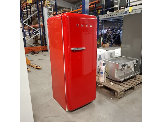Koel vries combinatie retro, smeg, vab28rr, rood - afbeelding 1 van  8