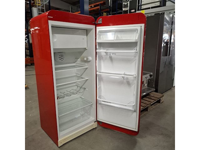 Koel vries combinatie retro, smeg, vab28rr, rood - afbeelding 5 van  8