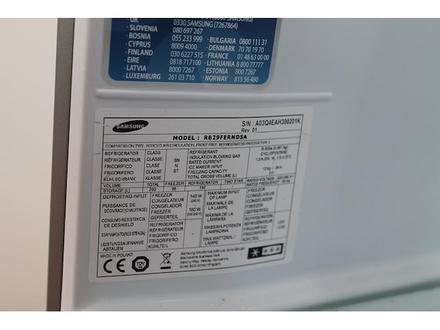 Koel-vries combinatie samsung digital inverter rb29ferndsa. 290 liter. afmeting 59 x 64 x 178 cm. let op: s... - afbeelding 5 van  5