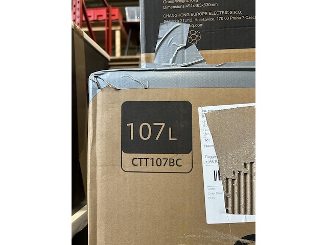 Koel-vriescombinatie 107 liter chiq, ctt107bc - afbeelding 2 van  2