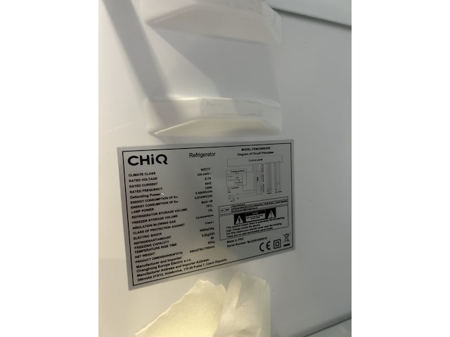 Koel-vriescombinatie 231 liter chiq, fbm228ne4de - afbeelding 5 van  8