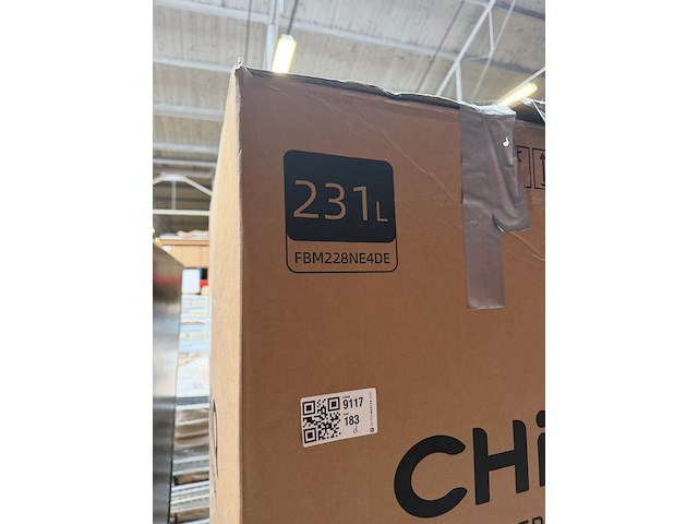 Koel-vriescombinatie 231 liter chiq, fbm228ne4de - afbeelding 2 van  2