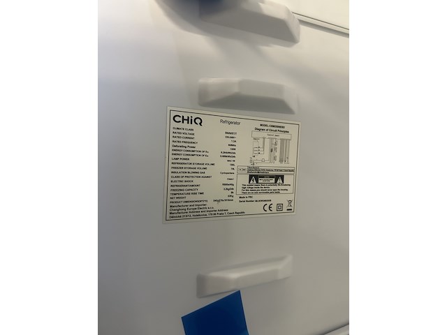 Koel-vriescombinatie 250 liter chiq, cbm250nebd - afbeelding 9 van  10