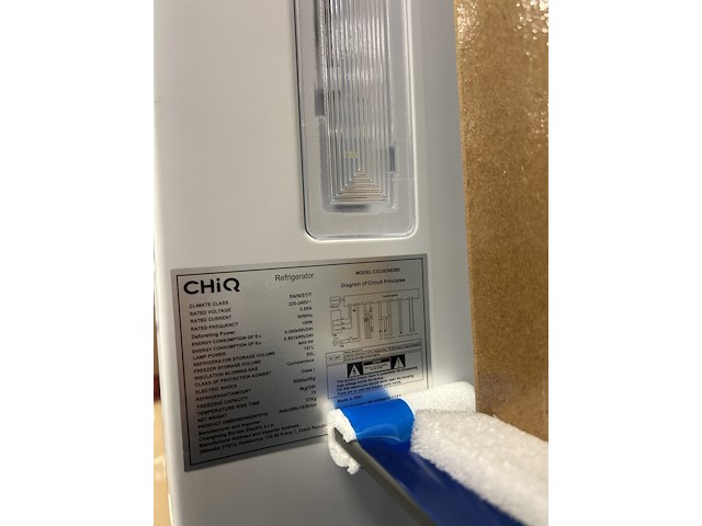 Koel-vriescombinatie 282 liter chiq, cid282neibe - afbeelding 9 van  9