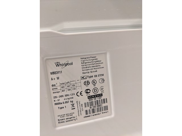 Koel vrieskast, whirlpool, wit - afbeelding 4 van  4