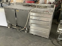 Koeling met pizza werkblad - refrigerated table - afbeelding 1 van  4