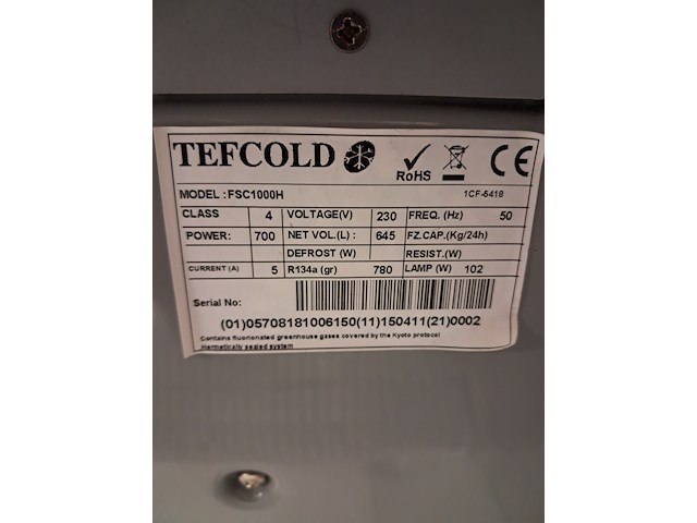 Koeling unit dranken, tefcold, fsc1000h - afbeelding 9 van  10