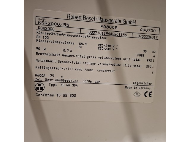 Koelkast, bosch, ksrr30a - a++ - afbeelding 9 van  9