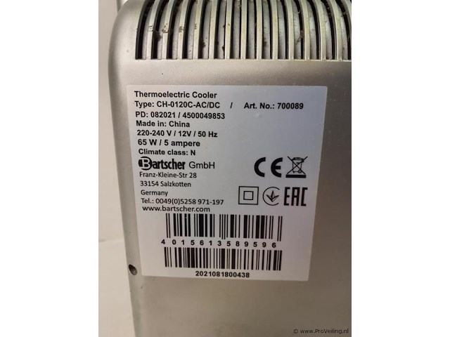 Koelkast compact cool ii bartscher 230 en 12 volt - afbeelding 4 van  4