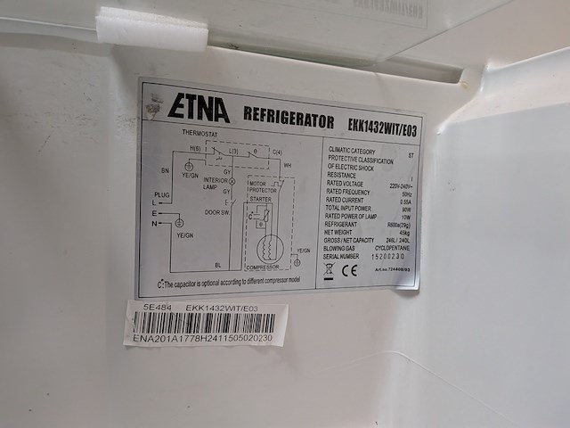 Koelkast etna, ekk1432wit/03 - afbeelding 4 van  4