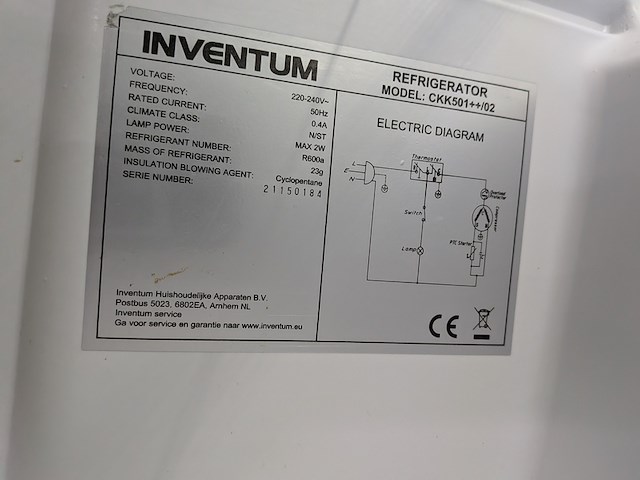 Koelkast inventum, ckk501++/02 - afbeelding 4 van  4