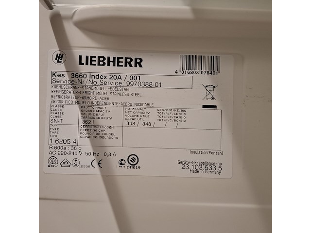 Koelkast, liebherr, nes3660, grijs / chroom - afbeelding 10 van  11