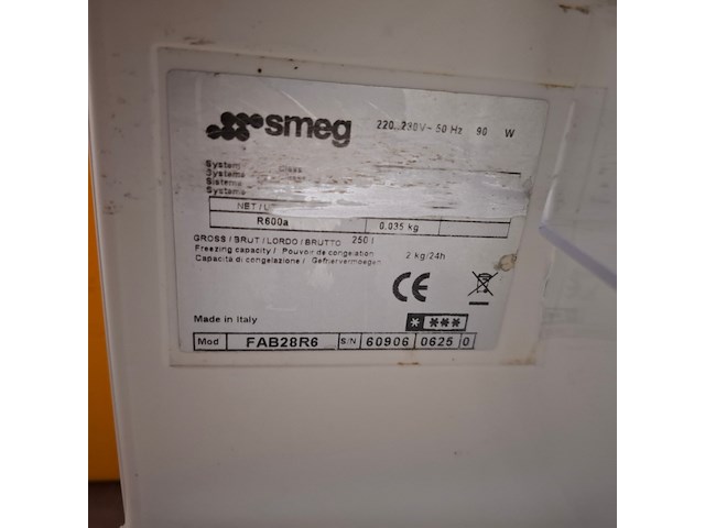 Koelkast met vriesvak, smeg, fab28rg1, rood - afbeelding 4 van  12