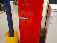 Koelkast met vriesvak, smeg, fab28rg1, rood
