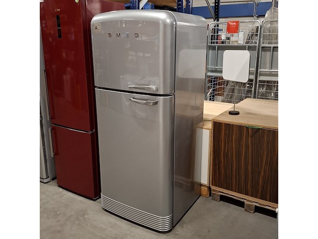 Koelkast met vriesvak, smeg, fab50lsv - nofrost, grijs / chroom - afbeelding 1 van  11