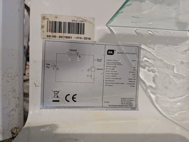 Koelkast met vriezer inventum, ok - afbeelding 5 van  8