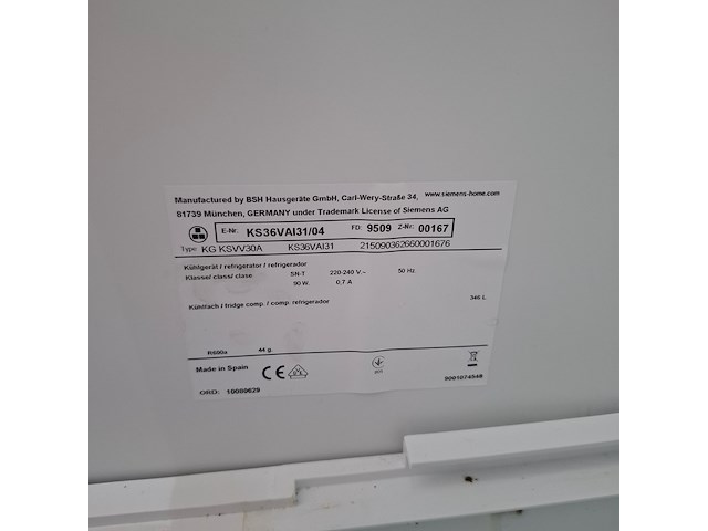 Koelkast siemens, ks36vai31/04 / kgksvv30a - afbeelding 4 van  12